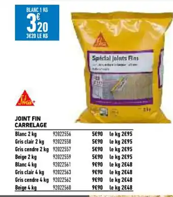 Brico Cash Joint Fin Carrelage offre