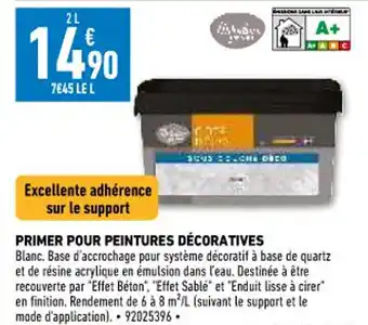 Primer Pour Peintures Décoratives