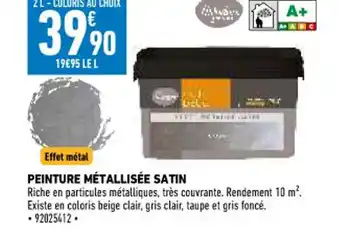 Brico Cash Peinture Métallisée Satin offre