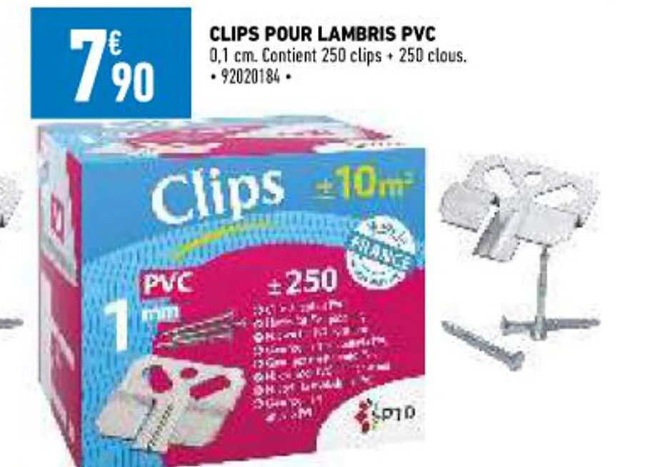 Promo Clips Pour Lambris PVC chez Brico Cash