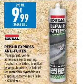 Brico Cash Repair Express Anti-Fuites offre
