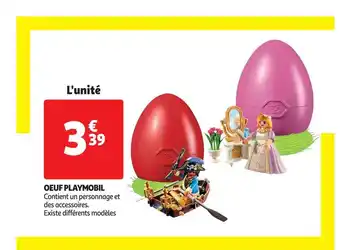 Auchan œuf Playmobil offre
