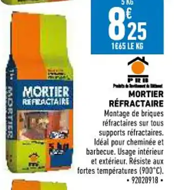Brico Cash Mortier Réfractaire offre