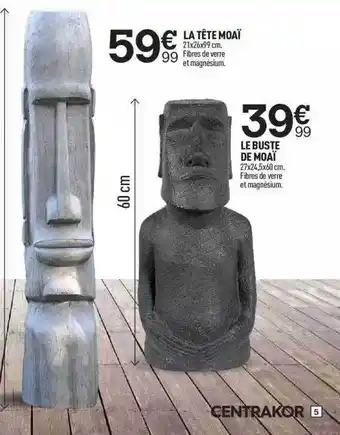 Centrakor La Tête Moaï, Le Buste De Moaï offre