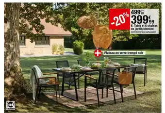 BUT Table Et 6 Chaises De Jardin Monaco offre
