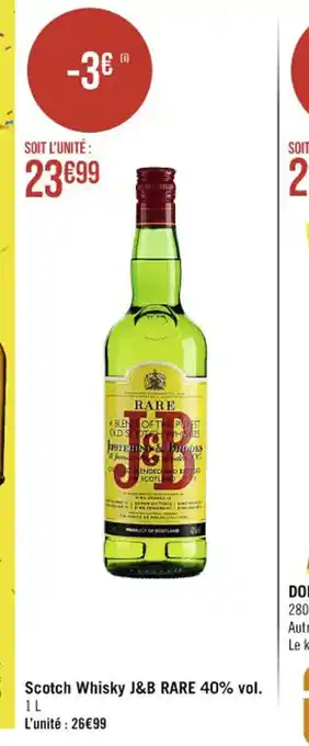 Scotch whisky J&B rare 40%vol
