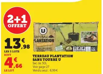 Hyper U Terreau Plantation sans tourbe U offre