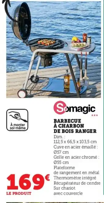 Hyper U Barbecue a charbon de bois ranger offre