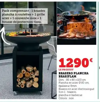 Hyper U Brasero plancha brasiflam offre