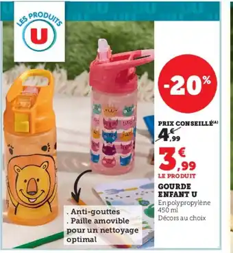 Hyper U Gourde enfant U offre
