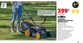 Hyper U Tondeuse thermique tractee offre