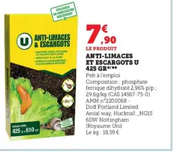 Anti-Limaces et escargots U