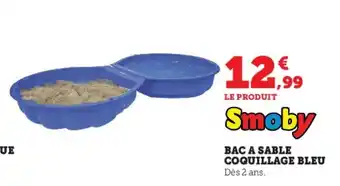 Hyper U Bac a sable coquillage bleu offre