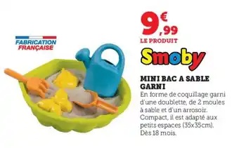 Hyper U Mini bac a sable garni offre