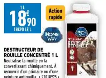 Brico Cash Destructeur De Rouille concentré 1L offre