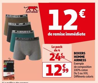 Auchan Boxers homme airness offre