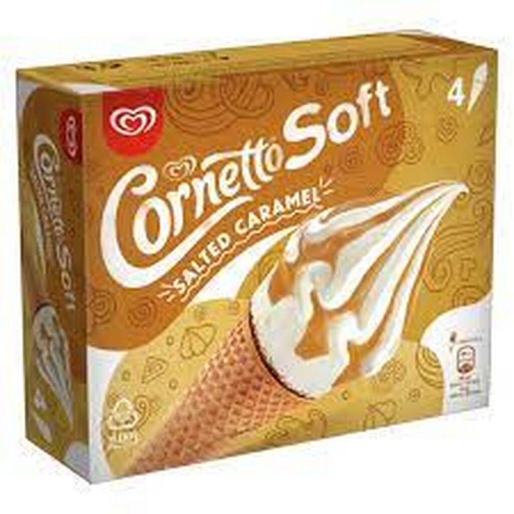 Promo Cônes soft caramel & hazelnut flavour chez Auchan
