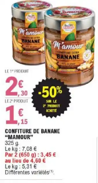 E.Leclerc Confiture De Banane "Mamour" offre