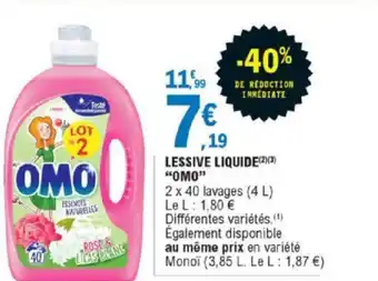 E.Leclerc Lessive Liquide "Omo" offre