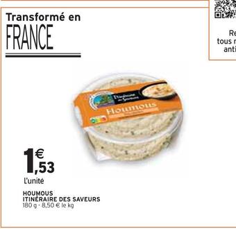 Itinéraire des saveurs houmous