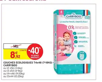 Intermarché Carryboo couches ecologiques t4x48 (7-18kg) offre