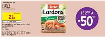 Intermarché Herta lardons nature conservations sans nitrite offre