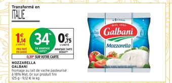 Intermarché Galbani mozzarella offre