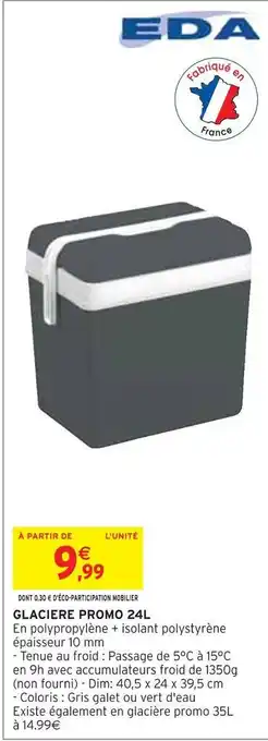 Intermarché Eda glaciere promo 24l offre
