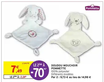 Pommette doudou mouchoir
