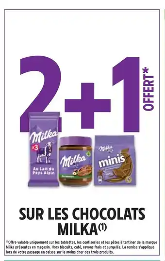 Intermarché Milka 2+1 offert sur les chocolats milka offre