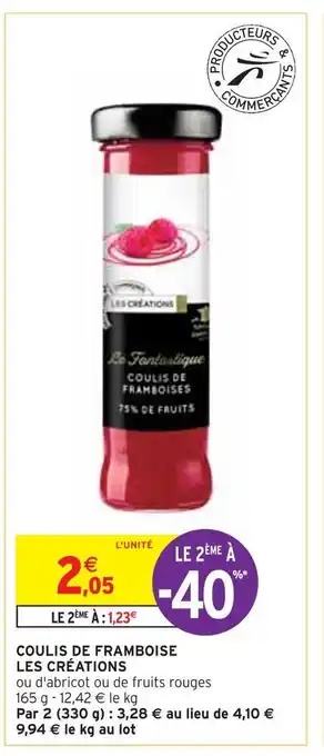 Intermarché Les créations coulis de framboise offre