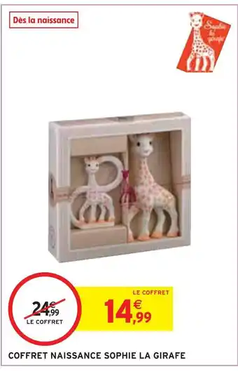 Intermarché Sophie la girafe coffret naissance offre