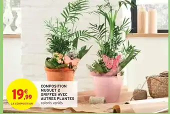 Intermarché Composition muguet 2 griffes avec autres plantes offre