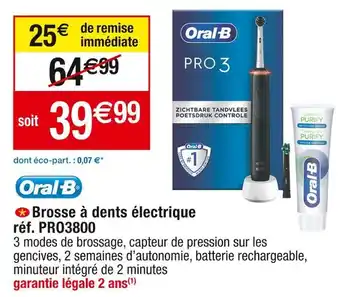 Cora x Carrefour Oral-b brosse à dents électrique offre