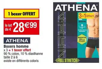 Cora x Carrefour Athena boxers homme offre