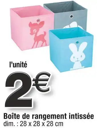 Cora x Carrefour Boîte de rangement intissée offre