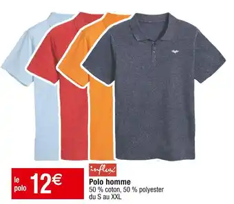 Cora x Carrefour Influx polo homme offre
