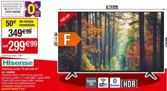 Cora x Carrefour Hisense téléviseur smart tv ultra hd 43 offre