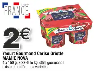 Cora x Carrefour Mamie nova yaourt gourmand cerise griotte offre