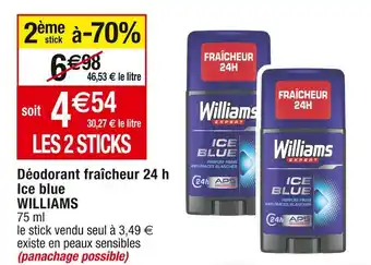 Cora x Carrefour Williams déodorant fraîcheur 24 h ice blue offre