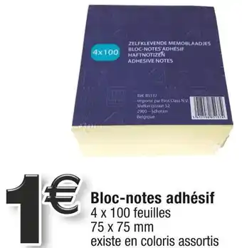 Cora x Carrefour Bloc-notes adhésif offre