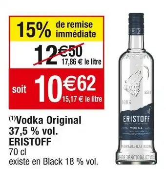 Cora x Carrefour Eristoff vodka original 37,5 % vol. offre