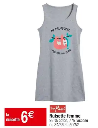 Cora x Carrefour Influx nuisette femme offre