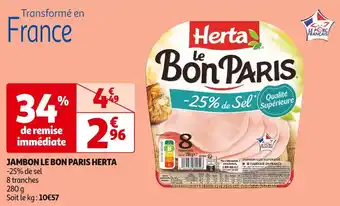Auchan Supermarché Herta jambon le bon paris offre