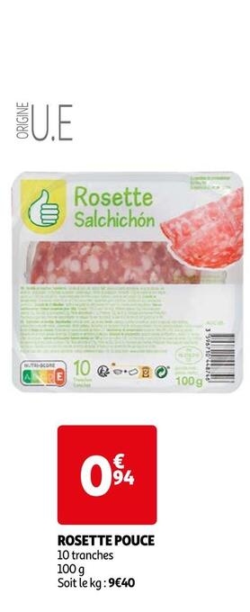 Auchan Rosette pouce offre