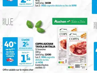 Auchan Auchan coppa tavola in italia offre