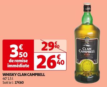 Auchan Supermarché Clan campbell whisky offre