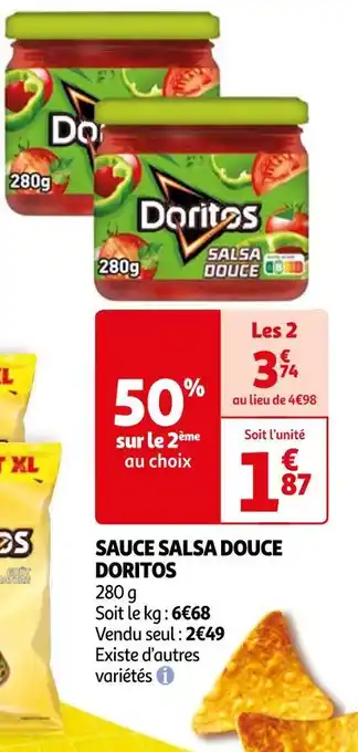 Auchan Doritos sauce salsa douce offre