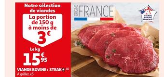 Auchan Viande bovine : steak offre