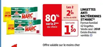 Auchan St marc lingettes anti bactériennes (1) offre